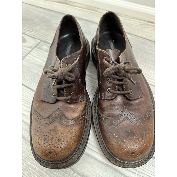 American Eagle Outfitters Vintage Men's Oxford Wingtips Size 7 Leather Preppy - Picture 2 of 9